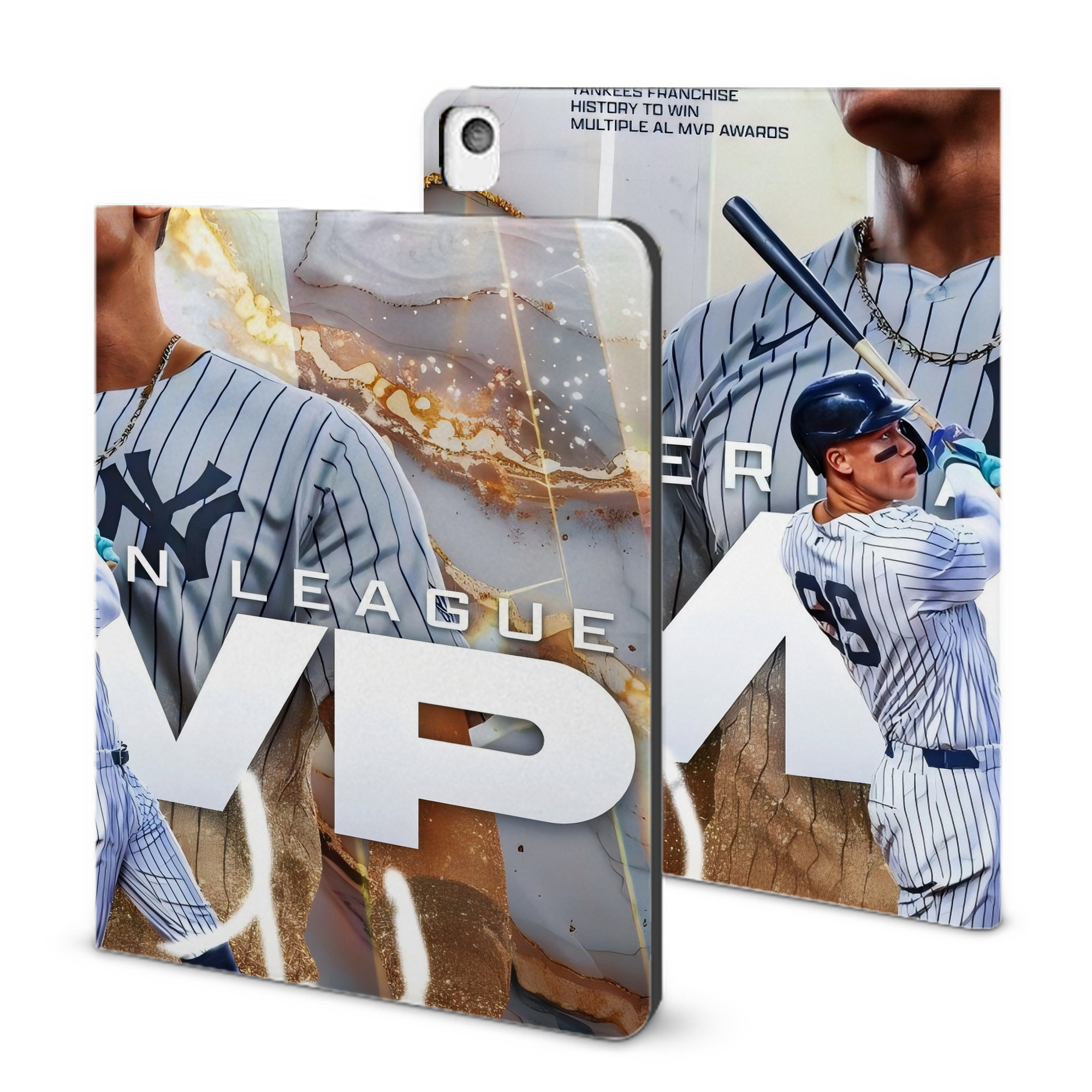Aaron Judge MVP IPad Book-Style Case With Pencil Slot – Slim PU & TPU Cover – Full Protection, Precise Fit, Water & Scratch Resistant